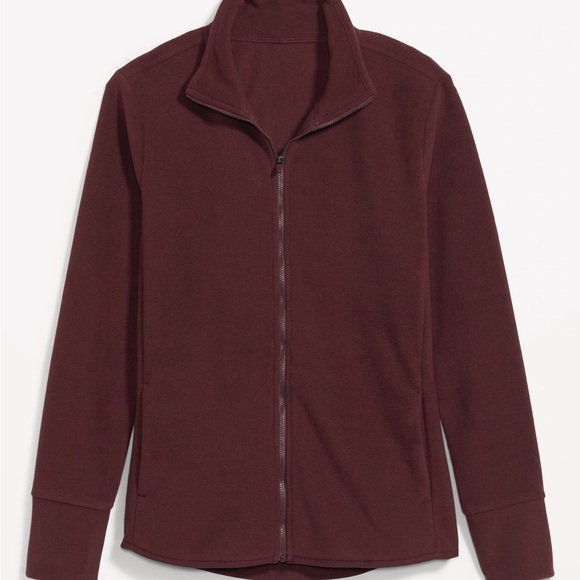 NWT  OLD NAVY Full-Zip Fleece Jacket Color: Mystic Fire  COLOR Raisin Arizona M - Picture 2 of 4